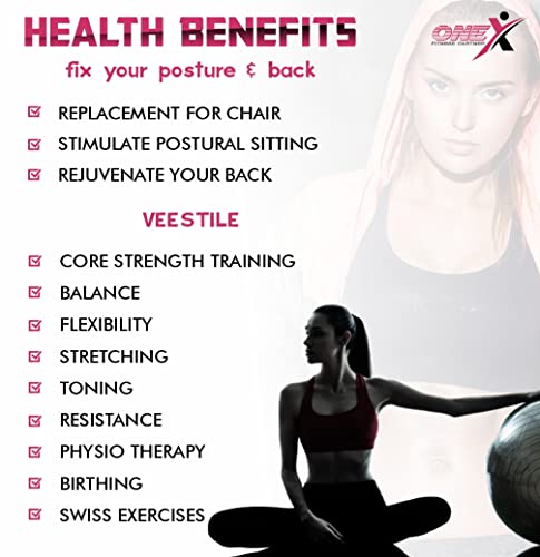 Swiss Yoga Ball: 75cm Diameter for Fitness & Therapy