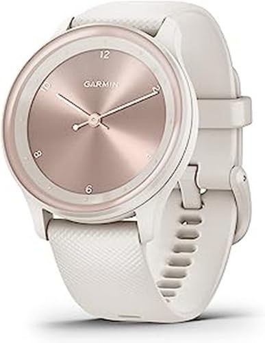 White Cream Silicone Garmin vívomove Sport Hybrid Smartwatch