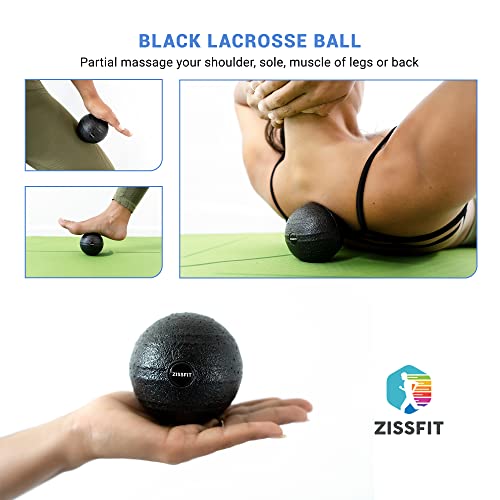 Black High Density Foam Roller with Massage Balls