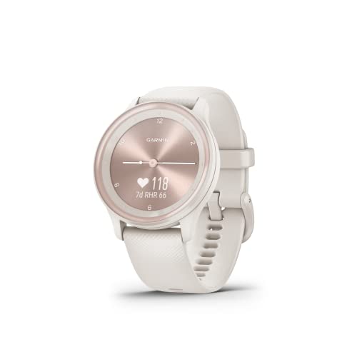 White Cream Silicone Garmin vívomove Sport Hybrid Smartwatch