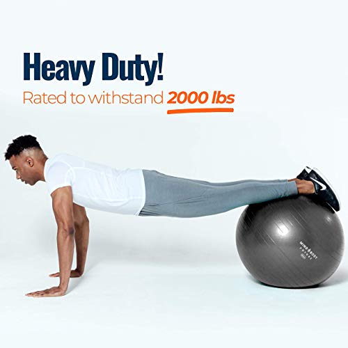 65cm Black Exercise Ball Chair for Home Fitness