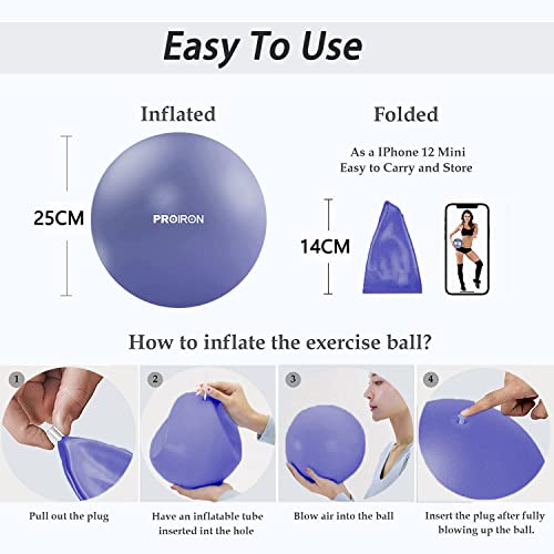PROIRON Small Soft Pilates Ball - 25cm