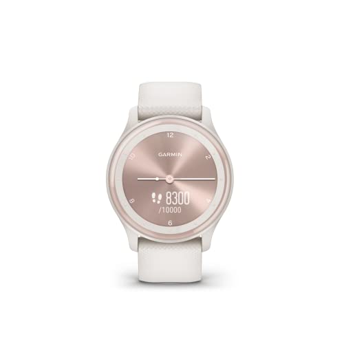 White Cream Silicone Garmin vívomove Sport Hybrid Smartwatch