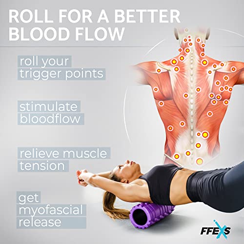 FX FFEXS Deep Tissue Foam Roller for Muscle Massage