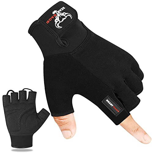 BEAST RAGE Weightlifting Gym Gloves - Black, L