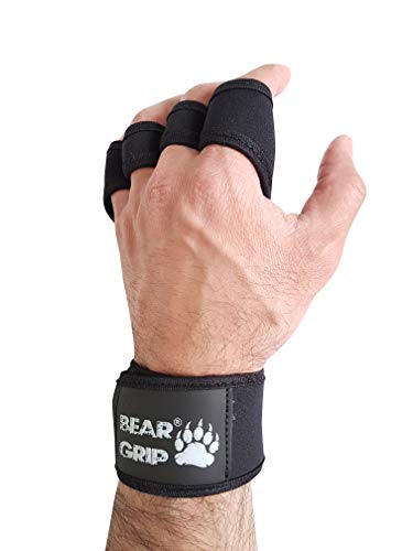 BEAR GRIP - Open Workout Gloves (Black, L)