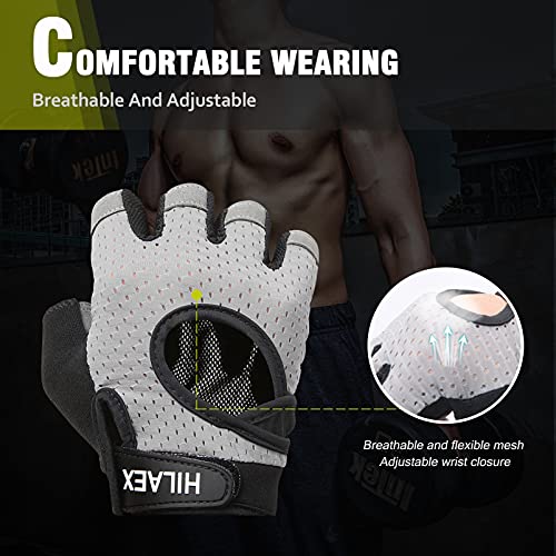HILAEX Breathable Gym Gloves - Full Palm Protection