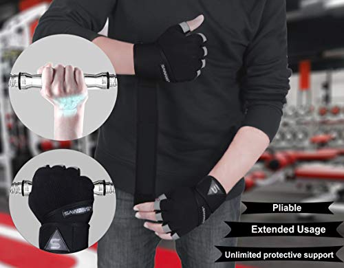 Weightlifting Gloves with Wrist Support and Extra Grip