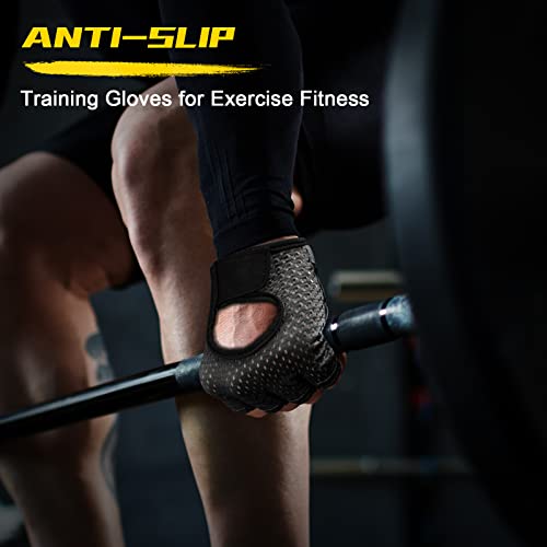 Breathable Gym Gloves with Silicone Palm, Extra Grip