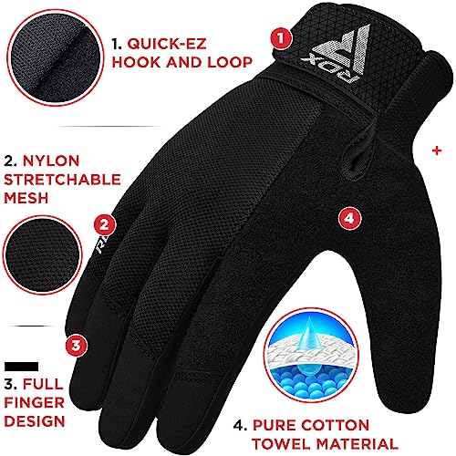 RDX Gym Weightlifting Gloves, Full Finger, Breathable & Non-Slip