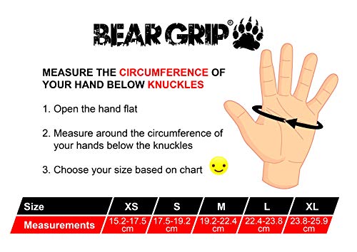 BEAR GRIP - Open Workout Gloves (Black, L)