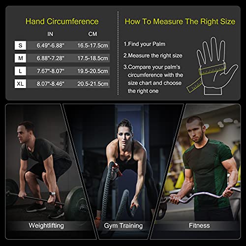 HILAEX Breathable Gym Gloves - Full Palm Protection