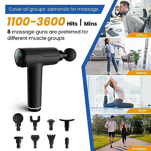 Portable Deep Tissue Massage Gun: 20 Speeds