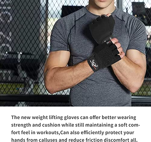 BEAST RAGE Weightlifting Gym Gloves - Black, L