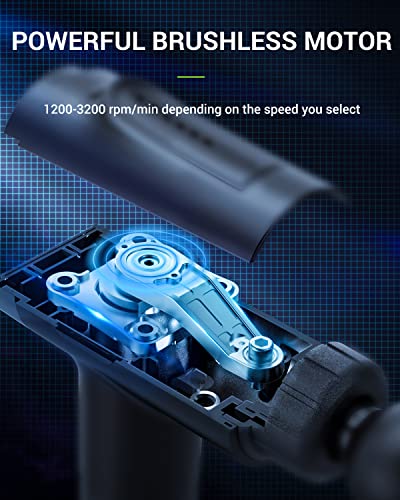 AERLANG Massage Gun for Muscle Pain Relief - 20 Speeds, 6 Heads