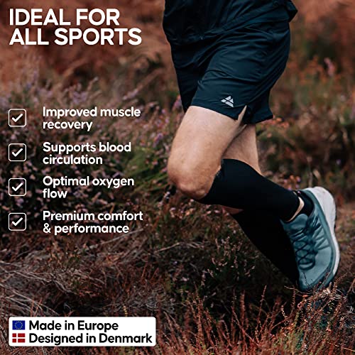 DANISH ENDURANCE Calf Compression Sleeves - Solid White, Medium