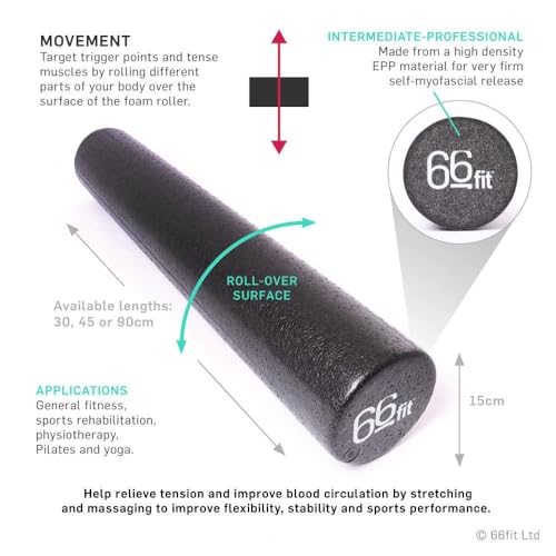 Black Foam Roller - 15cm x 90cm
