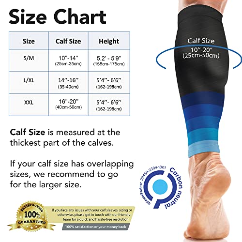 aZengear Calf Compression Sleeves - Women, Men | Shin Splints Relief