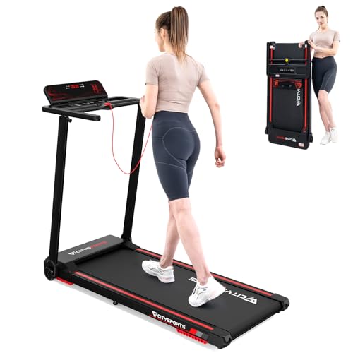 CITYSPORTS Foldable Treadmill with Bluetooth & LED Display