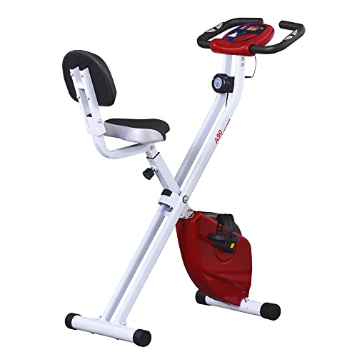 Foldable Exercise Bike with 8-Level Magnetic Resistance