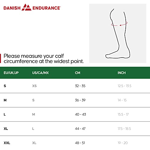 DANISH ENDURANCE Calf Compression Sleeves - Solid White, Medium