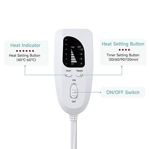 HAUSPROFI Electric Heating Pad - Back Pain Relief