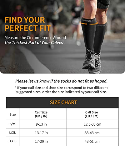 CAMBIVO Compression Calf Sleeves: Men & Women