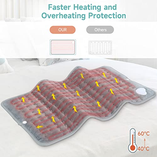 HAUSPROFI Electric Heating Pad - Back Pain Relief