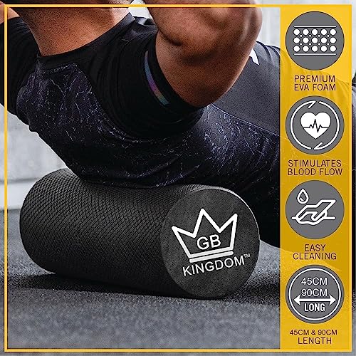 45cm Black Foam Roller - Fitness & Balance Training