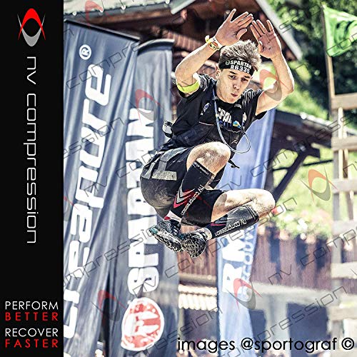 NV Compression 365 Calf Guards - Red/Black