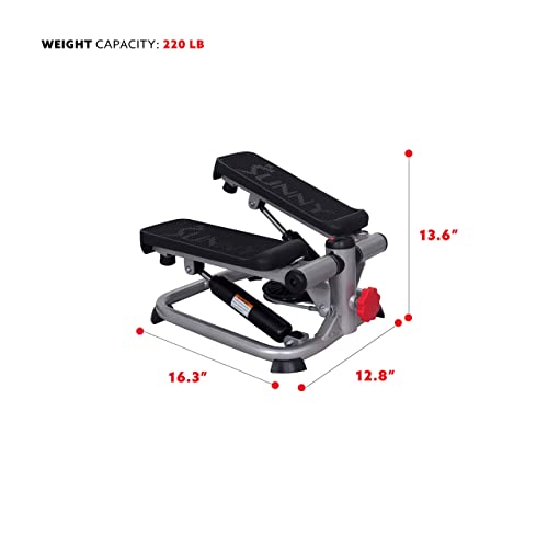Sunny Health Mini Stepper with Resistance Bands & LCD