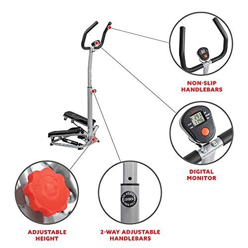 Sunny Twister Stepper Machine: Height Adjustable, LCD Monitor