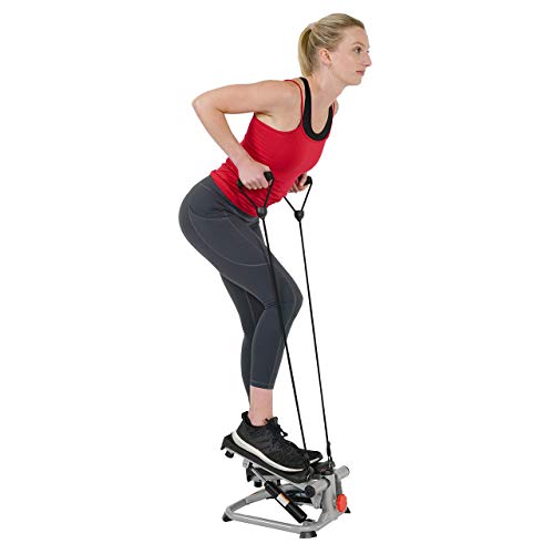 Sunny Health Mini Stepper with Resistance Bands & LCD