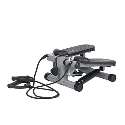 LCD Mini Step Exercise Stepper with Resistance Band