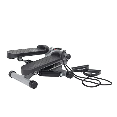 LCD Mini Step Exercise Stepper with Resistance Band