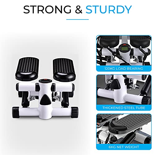 Fit4home Mini Stepper with LCD Display and Resistance Band