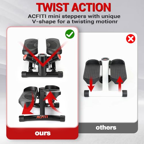 ACFITI Stair Stepper with Quiet Design, Resistance Bands