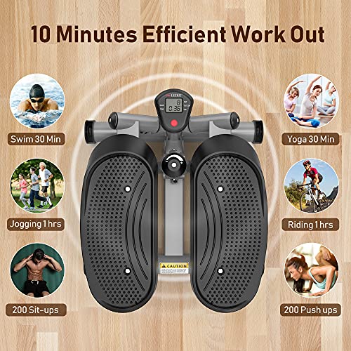 leikefitness Portable Twist Stair Stepper with Resistance
