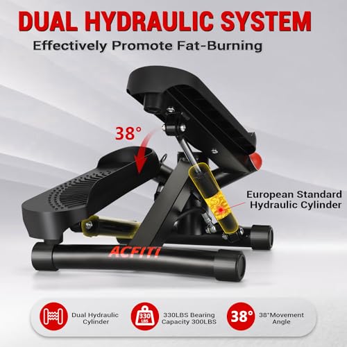 ACFITI Stair Stepper with Quiet Design, Resistance Bands