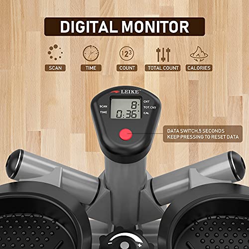 leikefitness Portable Twist Stair Stepper with Resistance