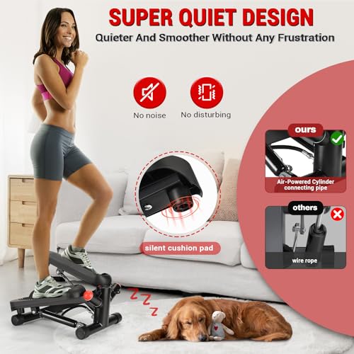 ACFITI Stair Stepper with Quiet Design, Resistance Bands