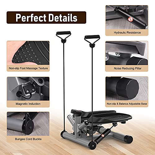 leikefitness Portable Twist Stair Stepper with Resistance