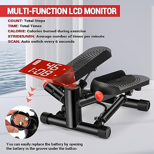 ACFITI Stair Stepper with Quiet Design, Resistance Bands
