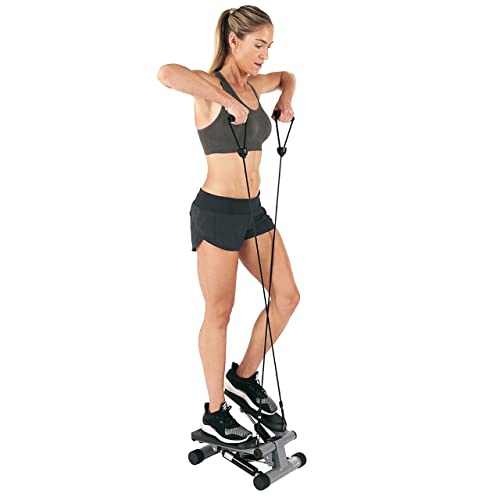 Sunny Health & Fitness Mini Stepper with Resistance Bands