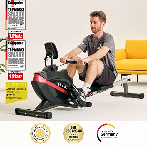 SportPlus German-Designed Foldable Rowing Machine, 8 Resistance Levels