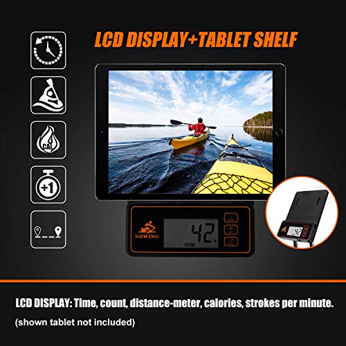 Merax BTM Magnetic Folding Rowing Machine - LED Monitor