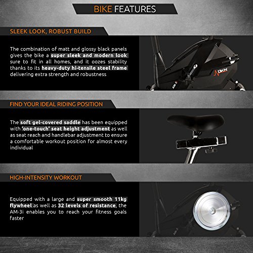 DKN Black AM-3i Exercise Bike, Unisex