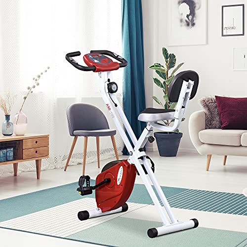 Foldable Exercise Bike with 8-Level Magnetic Resistance