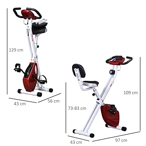 Foldable Exercise Bike with 8-Level Magnetic Resistance