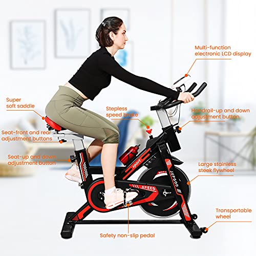 Jupgod Indoor Cycling Bike with Silent Flywheel